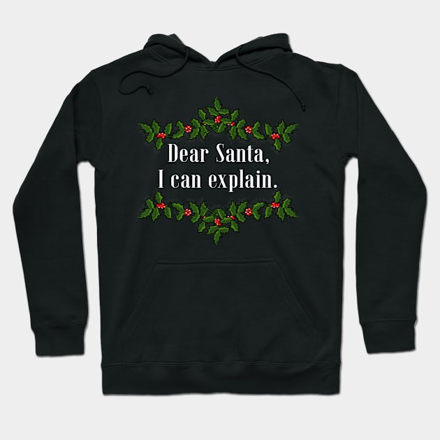 Dear Santa, I Can Explain Hoodie by IndiPrintables